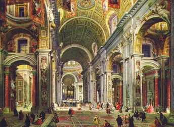 Interior, de, st. Peter, roma